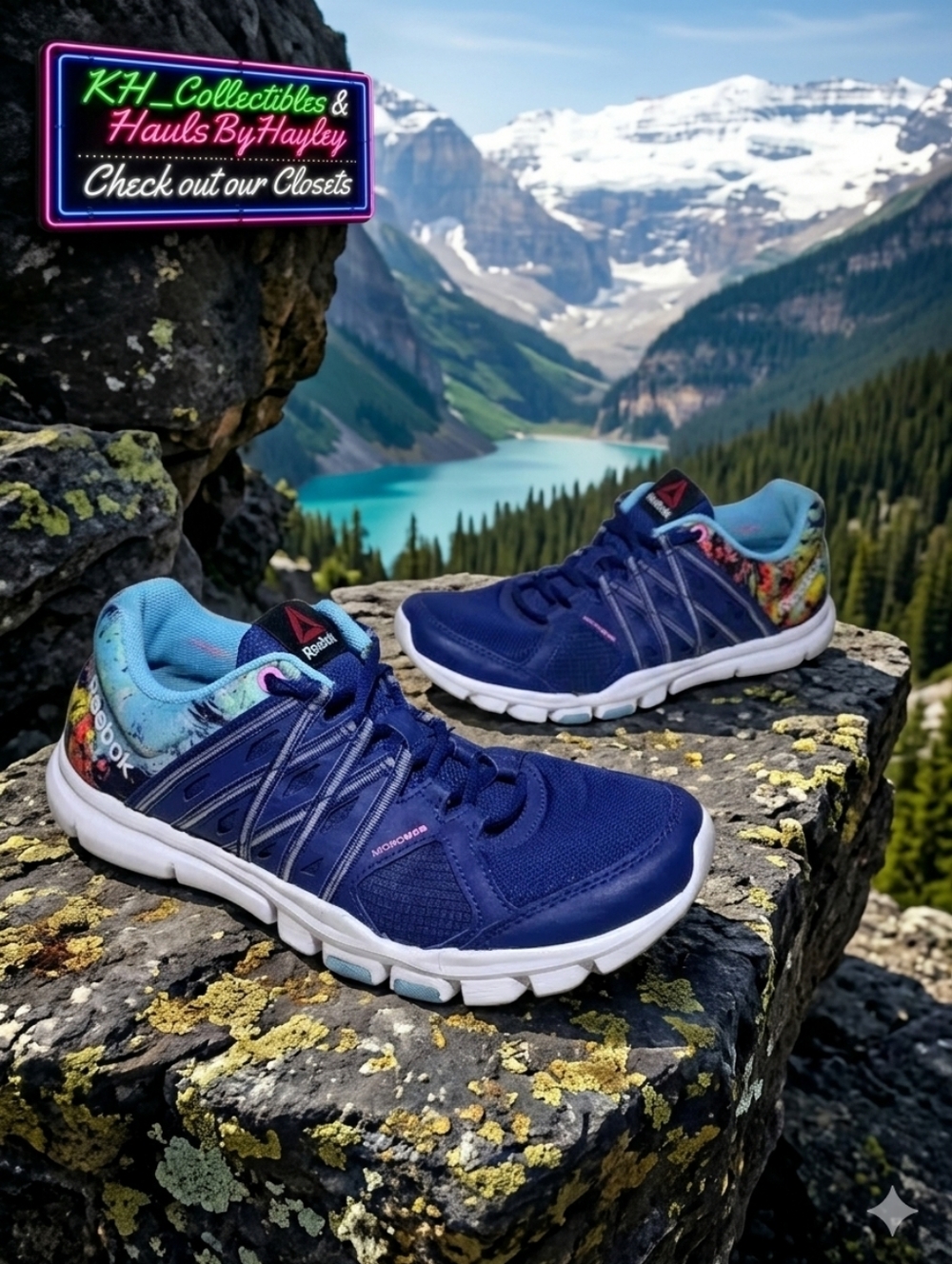 Reebok Yourflex Trainette 8.0 V72493 Blue Teal Pink Size 9
